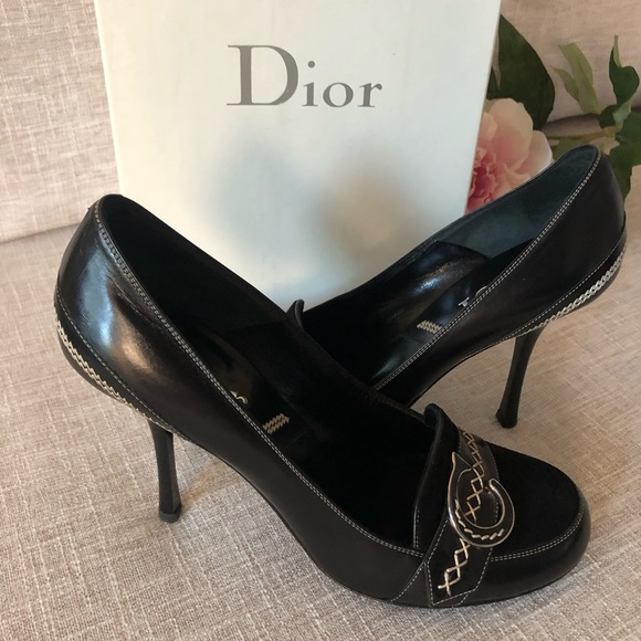 dior black heels